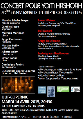 Concert pour Yom Hashoah